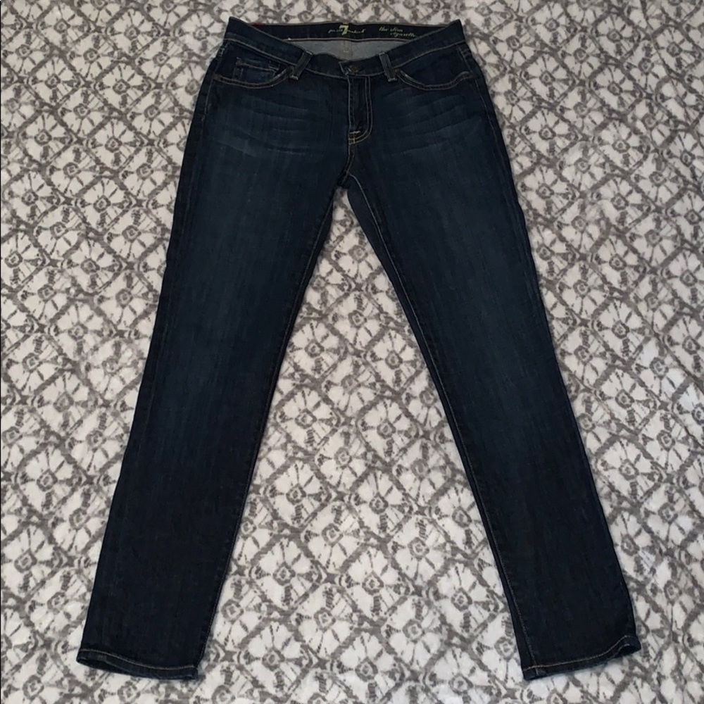 Dark wash designer denim
